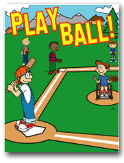 Play Ball coloring book cover